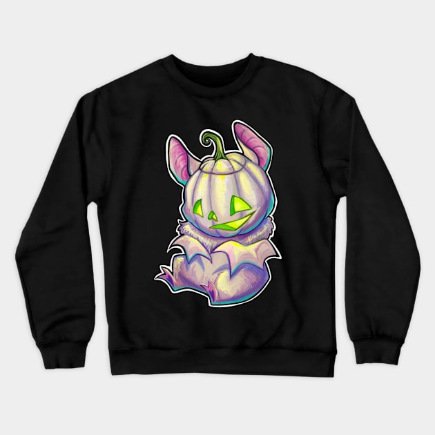 Pastel pumpkin bat Crewneck Sweatshirt by BiancaRomanStumpff